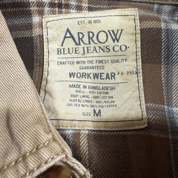 Arrow Men's Tan chore coat / jacket size M - Picture 6 of 8